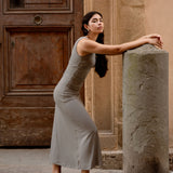 Moss Cropped Stretch-Jersey Dress