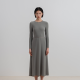 Moss Stretch Maxi Long Sleeve Dress