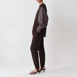Boyfriend Fit Striped Panel Sweatshirt & Lumi Slim-Fit Stirrup Pants