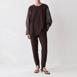 Boyfriend Fit Striped Panel Sweatshirt & Lumi Slim-Fit Stirrup Pants