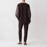 Boyfriend Fit Striped Panel Sweatshirt & Lumi Slim-Fit Stirrup Pants