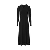Black Stretch Maxi Long Sleeve Dress