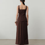 Sorelle Slim-Cut Vest & Selu Slit Maxi Skirt
