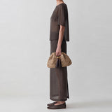 Eris Air Sheer Top & Sheer Layered Midi Skirt