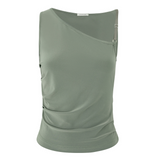 Green Halterneck Stretch Tank Top