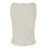 Cream Halterneck Stretch Tank Top