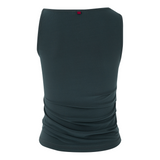 Charcoal Blue Halterneck Stretch Tank Top