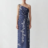 Kairo One-Shoulder Scarf Top & Noma Wrap Sarong Skirt