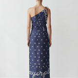 Kairo One-Shoulder Scarf Top & Noma Wrap Sarong Skirt