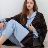 Jacquard Wool Belted Cape