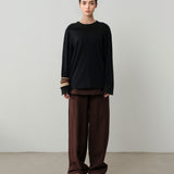 Ostel Suede Zip Shirt Jacket & Ostel Layered Skirt Trousers