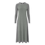 Moss Stretch Maxi Long Sleeve Dress