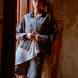Lioren Knit Collar Linen jacket & Leni Linen Elasticated Shorts