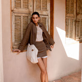 Teya Linen Zip-up Jacket