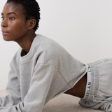 Grey Logo Cropped Tracksuit Set
