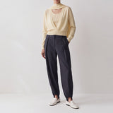 Avena Detachable Scarf Knit Top & Tirra High-Waist Stirrup Pants