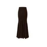 Isolde Drape Gathered Shirt & Thalia Flared Wool Skirt