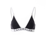 Charcoal Classic Black Logo Bralette