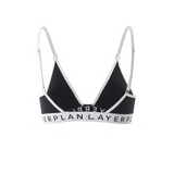 Charcoal Classic Black Logo Bralette