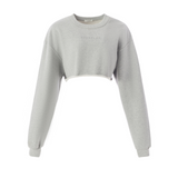 Grey Logo Cropped Tracksuit Set