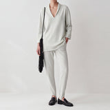 Lumi Slit-Lapel Hoodie & Slim-Fit Stirrup Pants