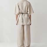 Aurel Drawstring Waist Top & Fluid Linen Pants