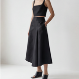 Evara Linen Crop Top & Olea Flared Skirt