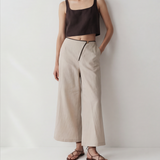 Evara Linen Crop Top & Linen Wrap Trousers