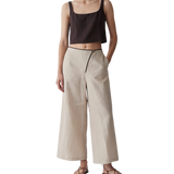 Evara Linen Crop Top & Linen Wrap Trousers