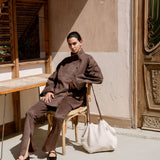 Nali Button-Up Suede Jacket