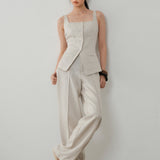 Sorelle Tailored Vest Top & Niva High- Waisted Straight Pants