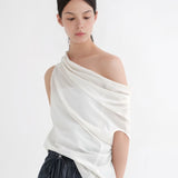Velma Asymmetric Drawstring Top