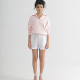 Embroidered Elastic Waist Shorts