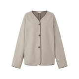 Elwen Leather-Trim Scarf Jacket Set