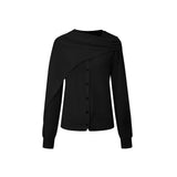 Nysa Layered Detachable Scarf Collar Knit Cardigan