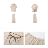Aurel Drawstring Waist Top & Fluid Linen Pants