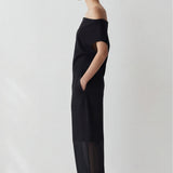 Caro off- shoulder top & sheer panel pants