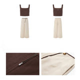 Evara Linen Crop Top & Linen Wrap Trousers