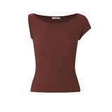 「Cotton Stretch」Esmé Asymmetric T-shirt Top