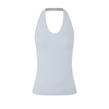 「Cotton Stretch」Sana Halter Tank Top