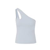 「Cotton Stretch」Nyx One Shoulder Cut-Out Top