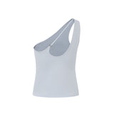 「Cotton Stretch」Nyx One Shoulder Cut-Out Top
