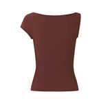 「Cotton Stretch」Esmé Asymmetric T-shirt Top