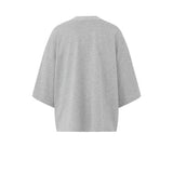 「Boyfriend Fit」Drop Shoulder Embroidered Tee