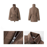 Orin Suede-Piped Tech Jacket