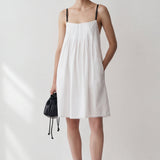 Sela smocked spaghetti strap dress