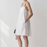 Sela smocked spaghetti strap dress