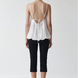Veya Bubble-Hem Backless Top & Capri Pants