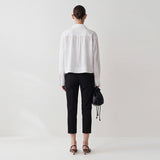 Zerin Linen Cropped Shirt & Veya Slim Ankle Pants