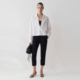 Zerin Linen Cropped Shirt & Veya Slim Ankle Pants